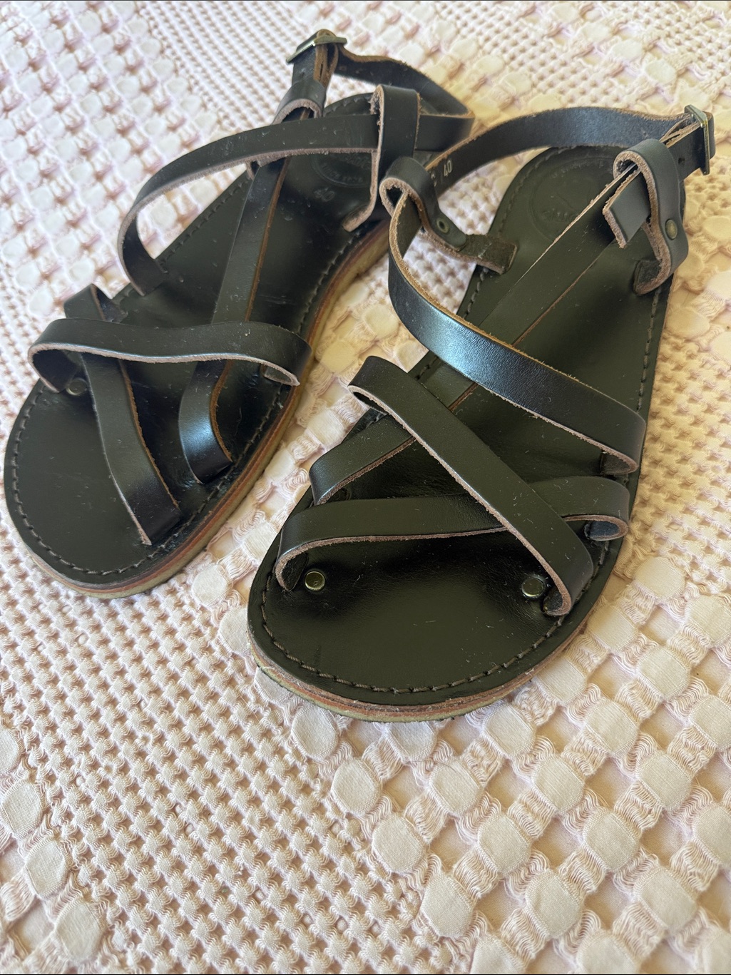 Duckfeet Bornholm Choco Strappy Leather-Look Sandals With Ankle Buckle — image 3 of 8